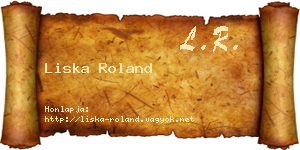 Liska Roland névjegykártya