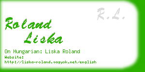 roland liska business card